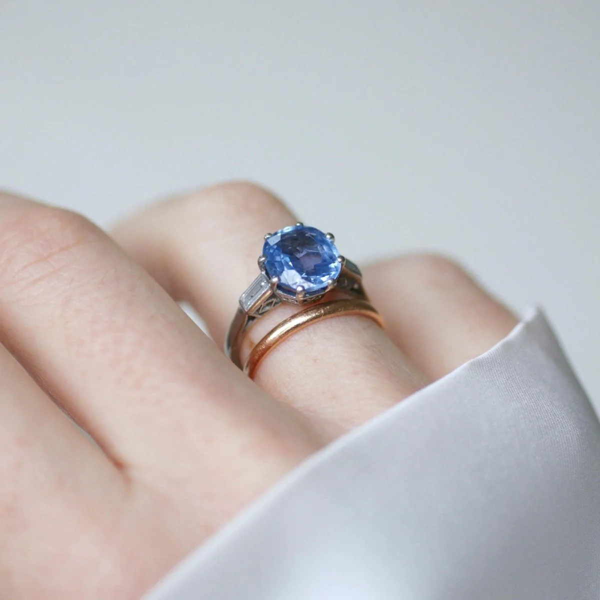 Platinum, Sapphire and Diamond Ring - Image 9