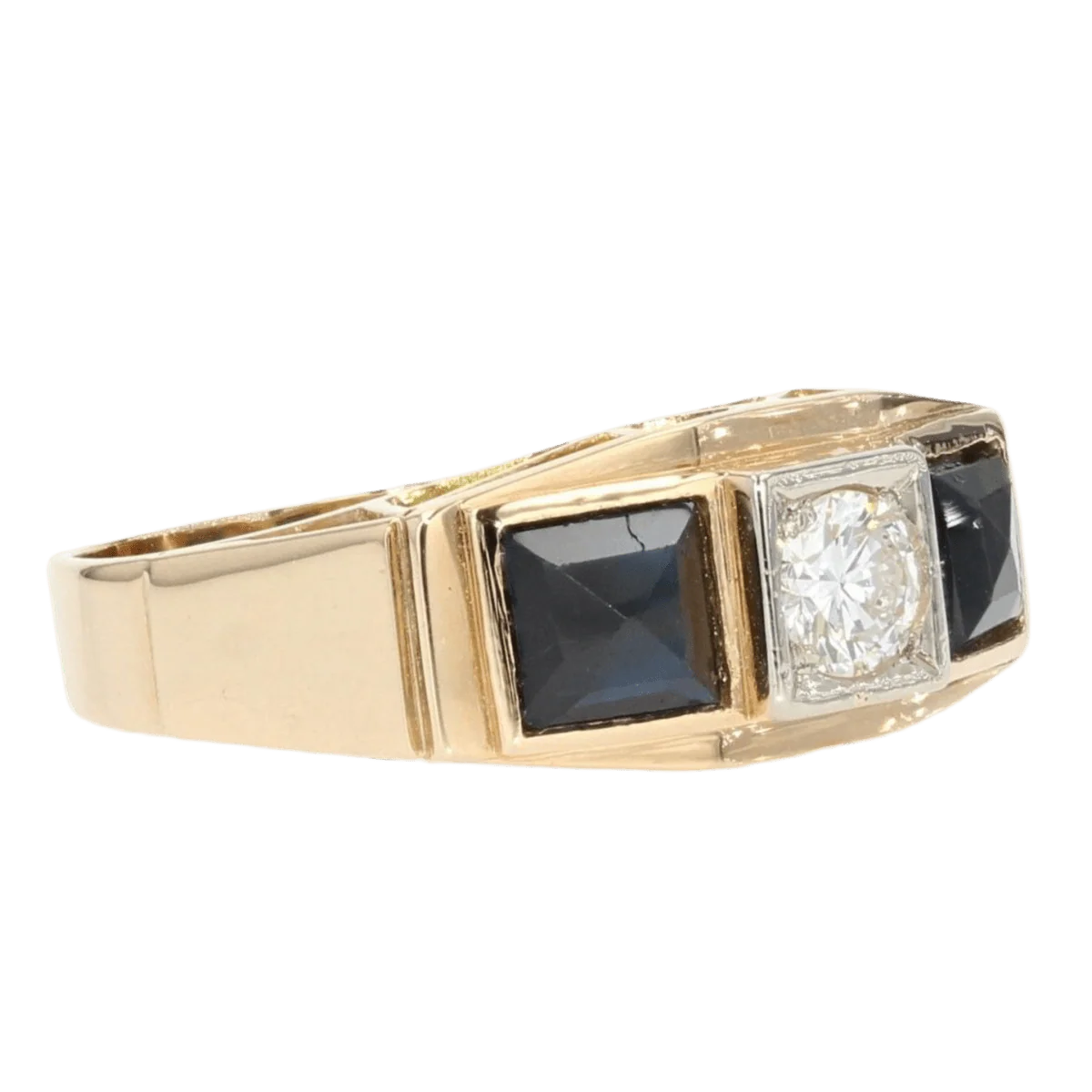 Garter ring in yellow gold, sapphires and diamonds - Image 5
