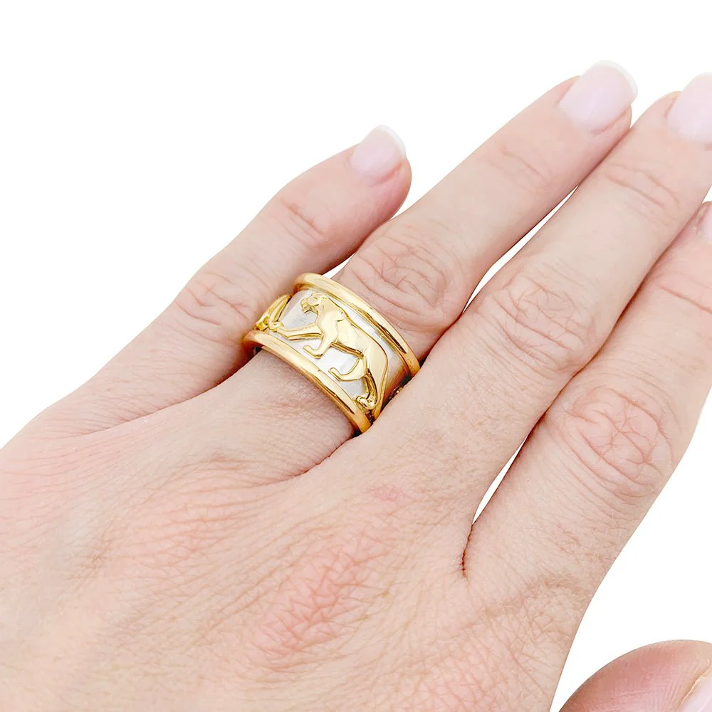 CARTIER ring, “Pharaoh Panther”, two golds. - Image 2