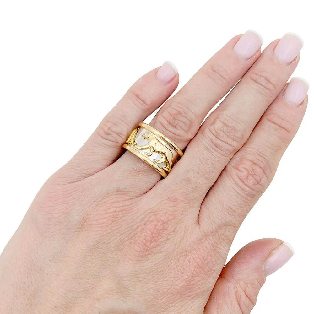 CARTIER ring, “Pharaoh Panther”, two golds. - Image 3