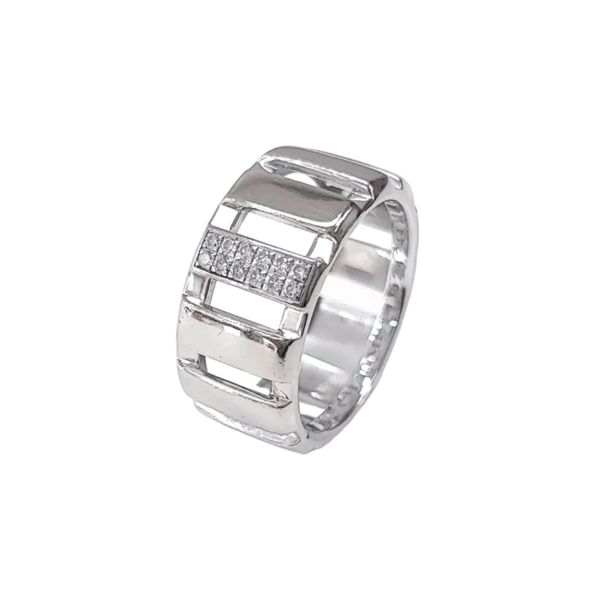 Ring CHAUMET "Class One" headband in white gold and diamonds.