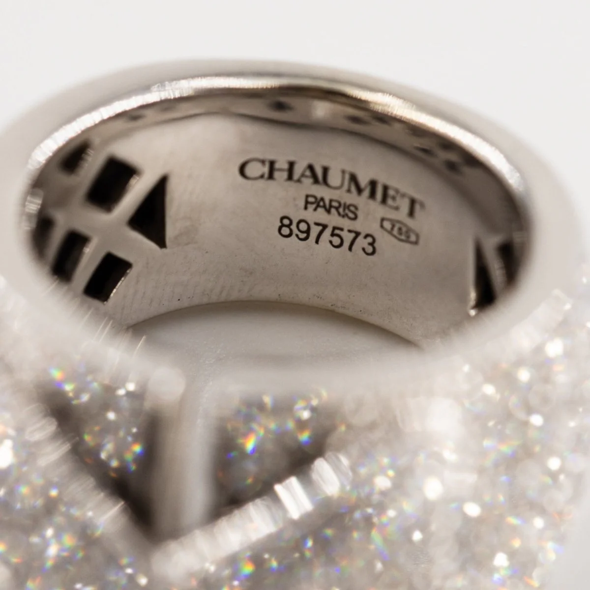 CHAUMET "Liens XL" Band Ring in white gold and diamonds - Image 8