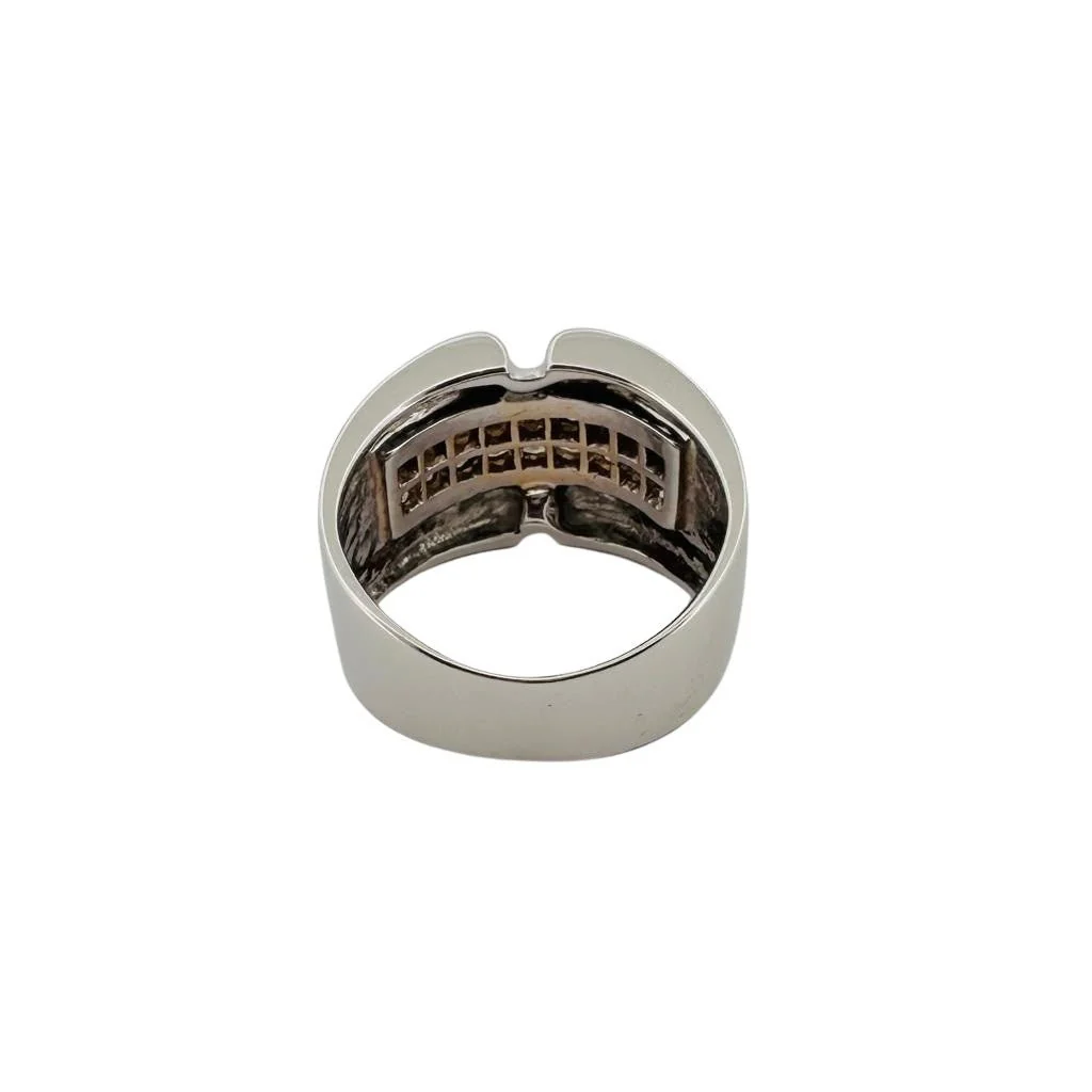 Bandeau ring in white gold and diamonds - Image 4