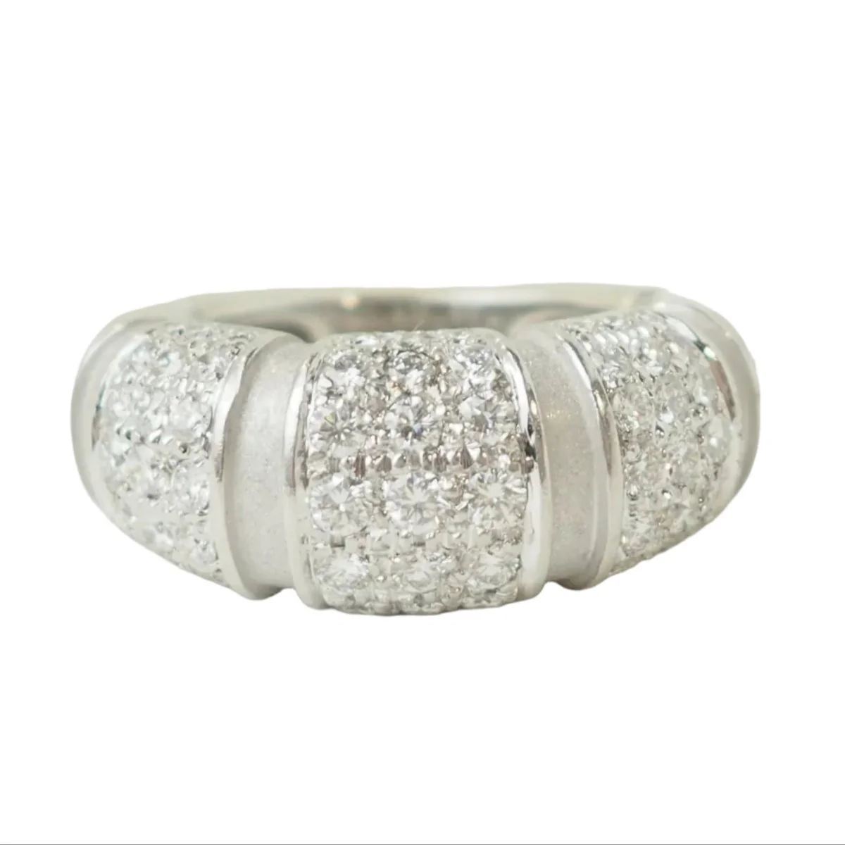 Ring MAUBOUSSIN "Nadja" headband in white gold and diamonds.