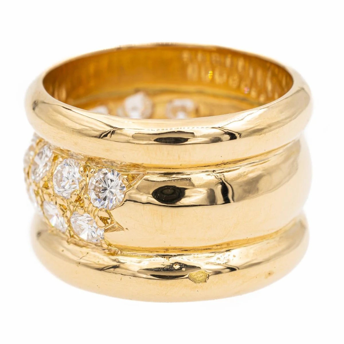 Bandeau ring in yellow gold and diamonds - Image 3