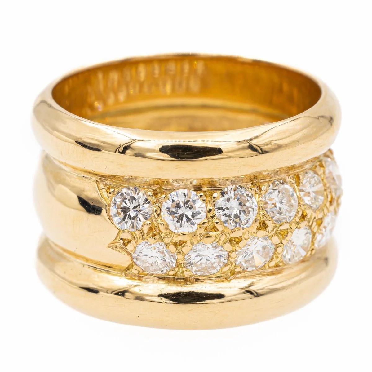 Bandeau ring in yellow gold and diamonds - Image 6