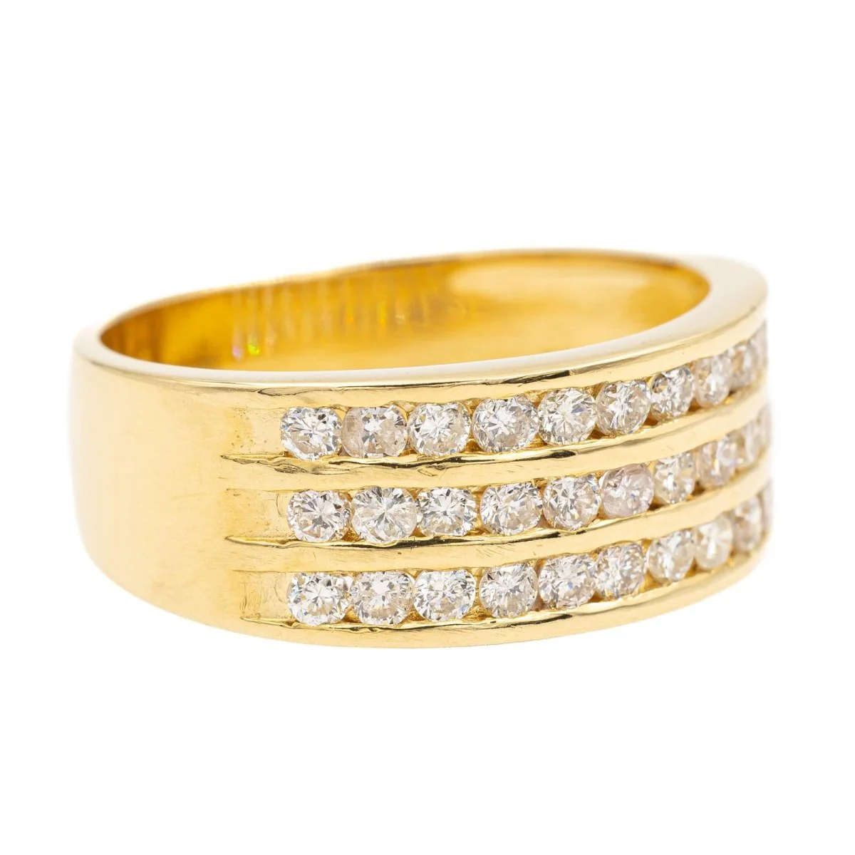 Bandeau ring in yellow gold and diamond - Image 6