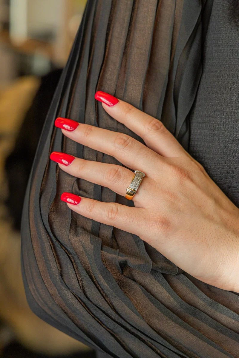 Bandeau ring in yellow gold and diamonds - Image 2