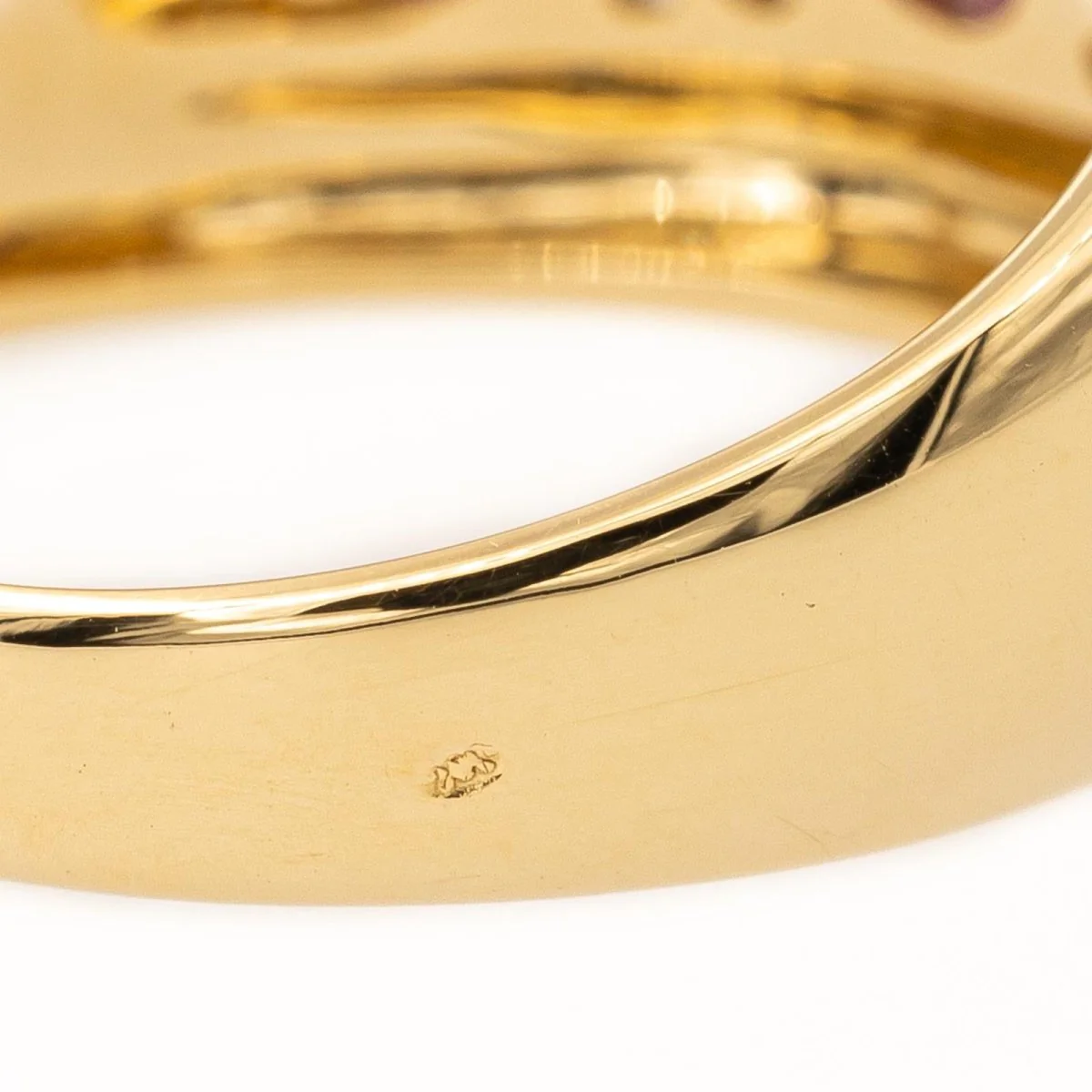 Yellow gold and ruby ​​ring - Image 6