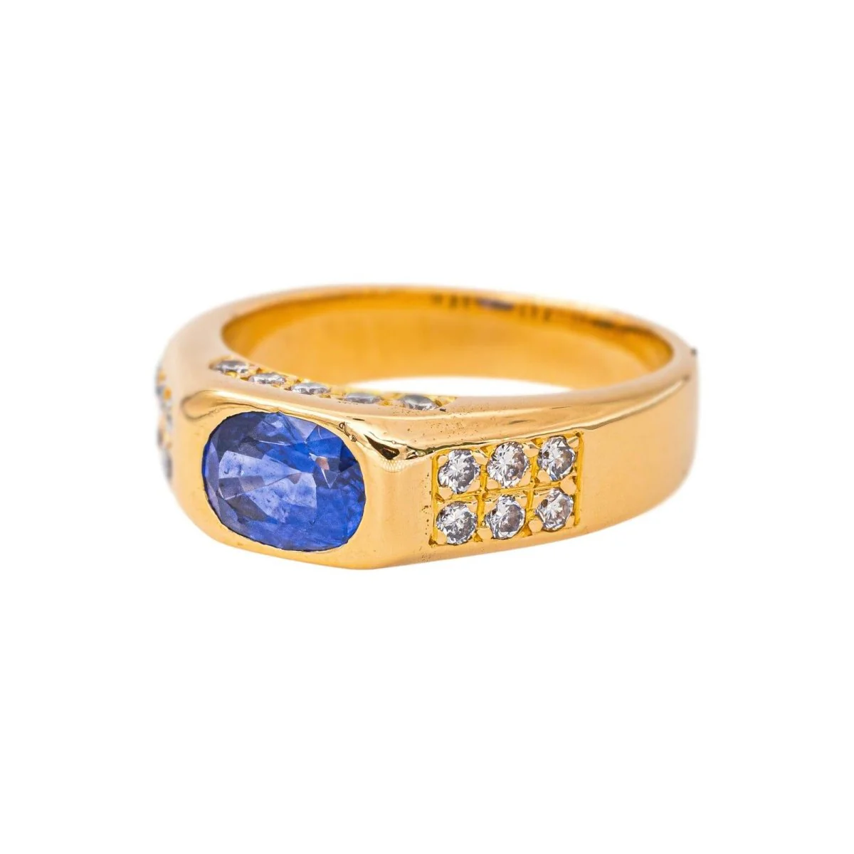 Yellow gold Sapphire Band Ring - Image 3