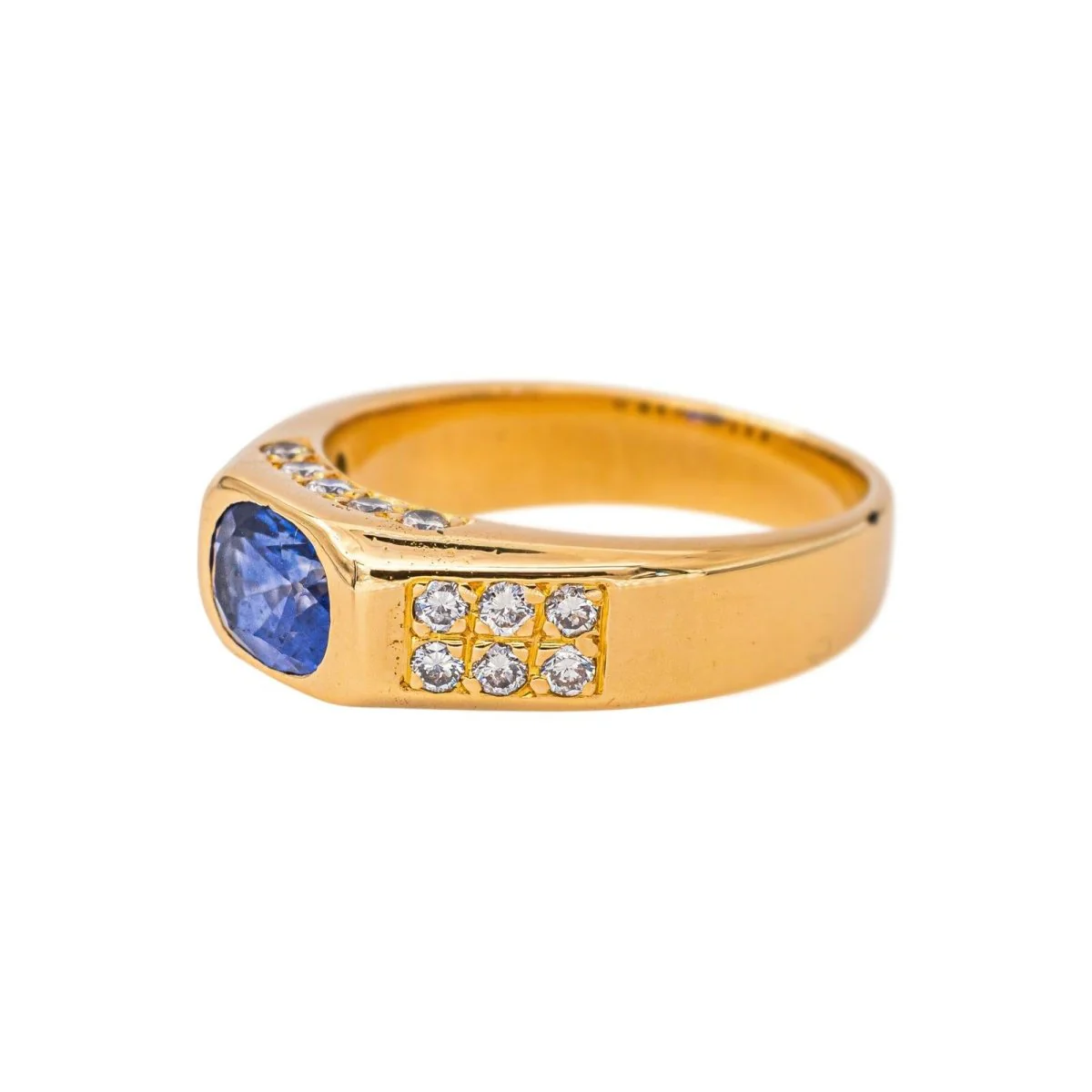 Yellow gold Sapphire Band Ring - Image 4
