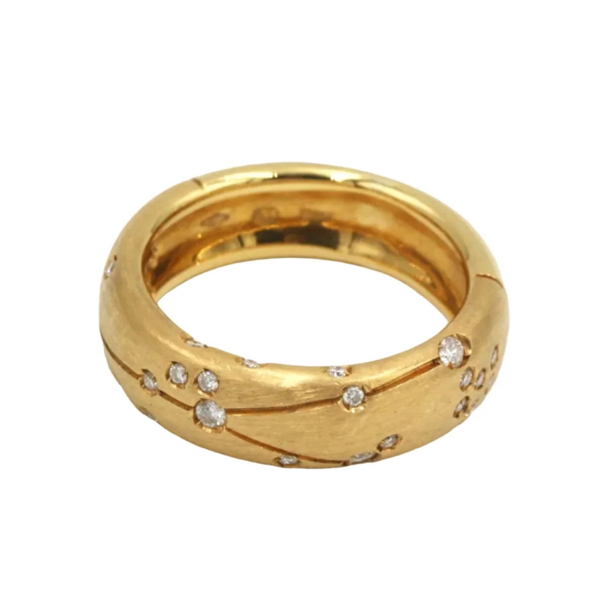 REPOSSI "Astrale" Band Ring in yellow gold and diamonds - Image 5