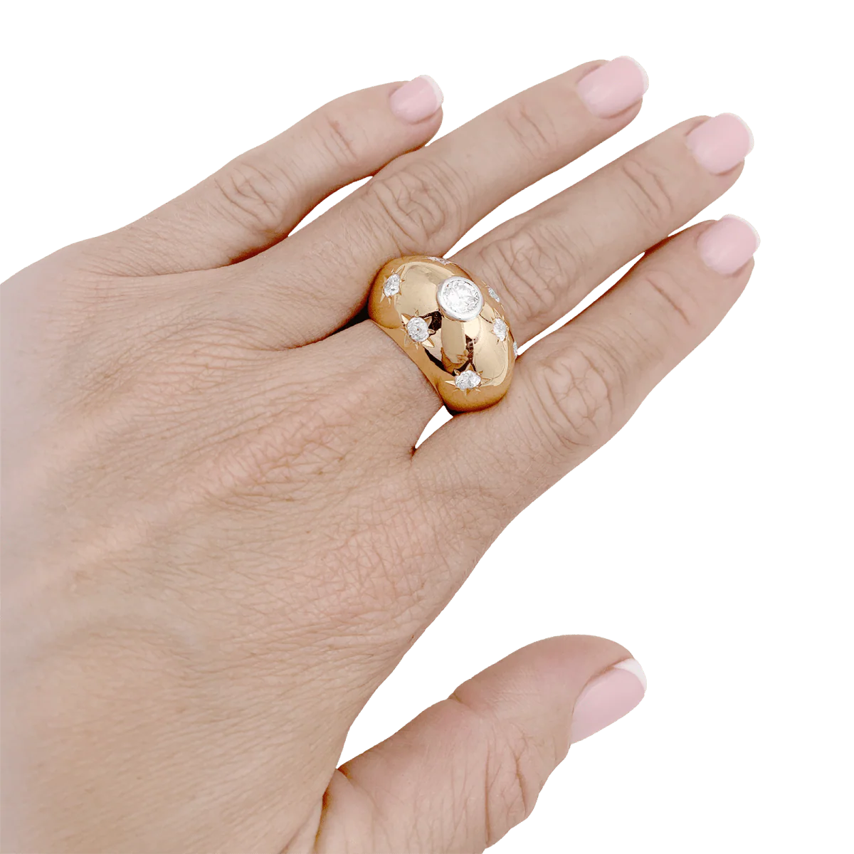 Rose gold and Diamond Bangle Ring - Image 2