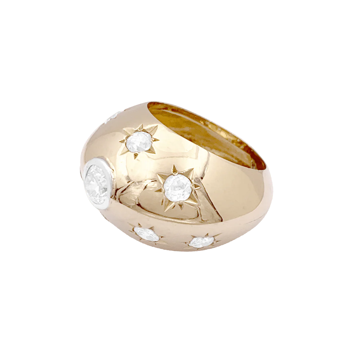 Rose gold and Diamond Bangle Ring - Image 3
