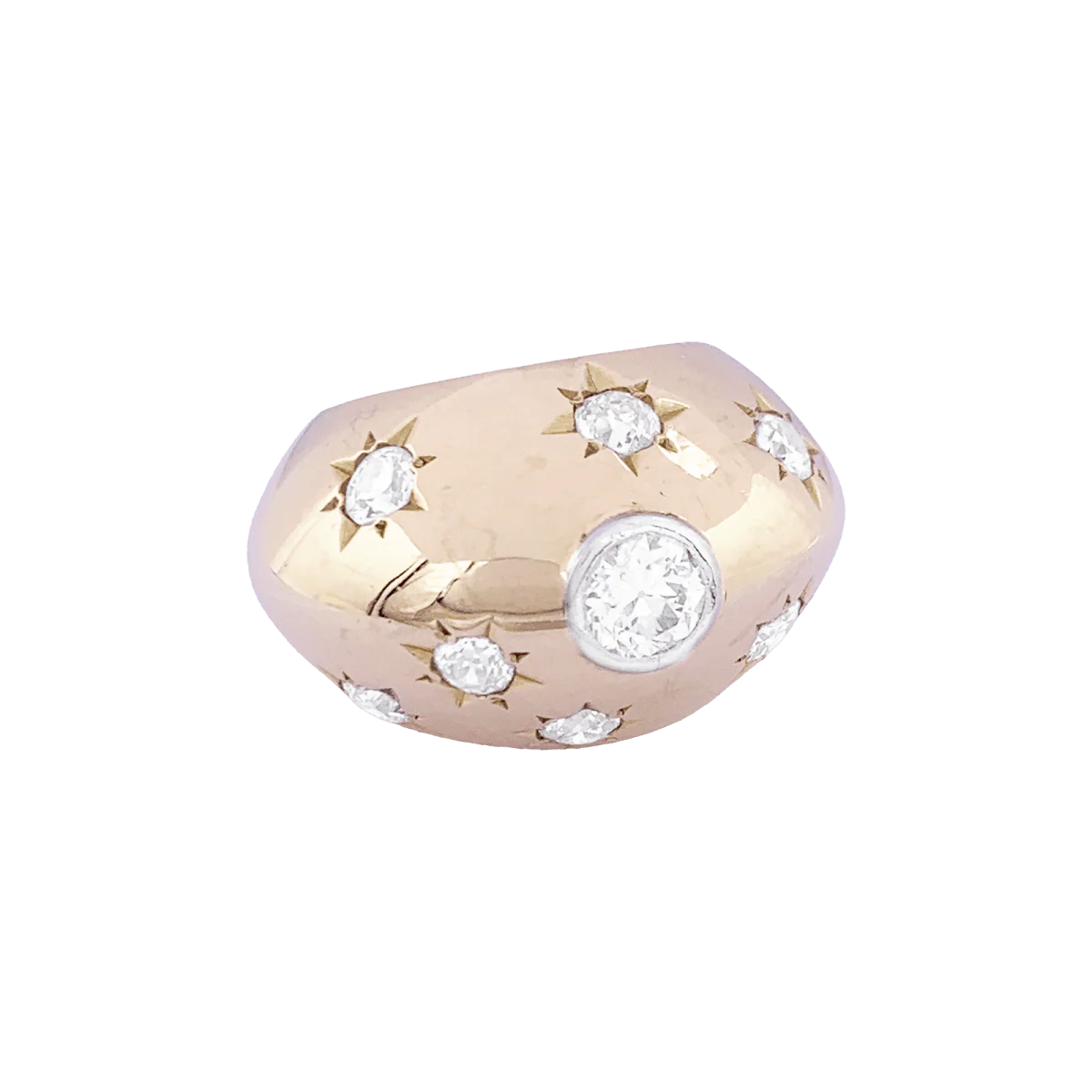 Rose gold and Diamond Bangle Ring - Image 5