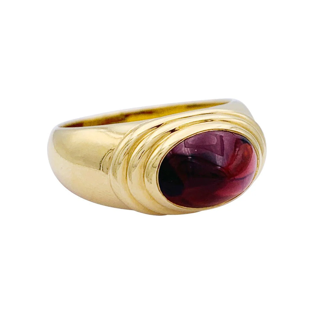 Boucheron ring, "Jaïpur", yellow gold, garnet - Image 5