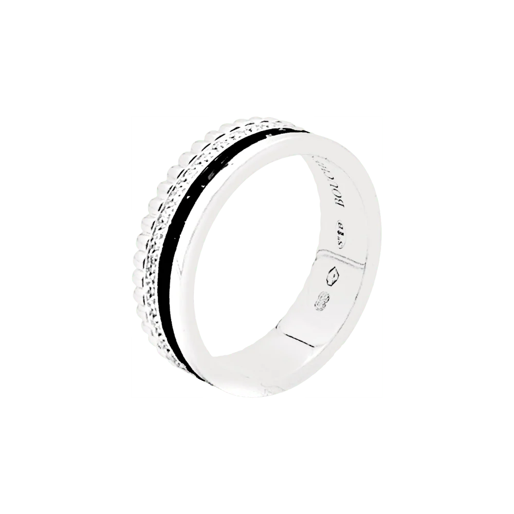 BOUCHERON "Quatre Black Edition" Headband Ring in white gold and diamonds - Image 5