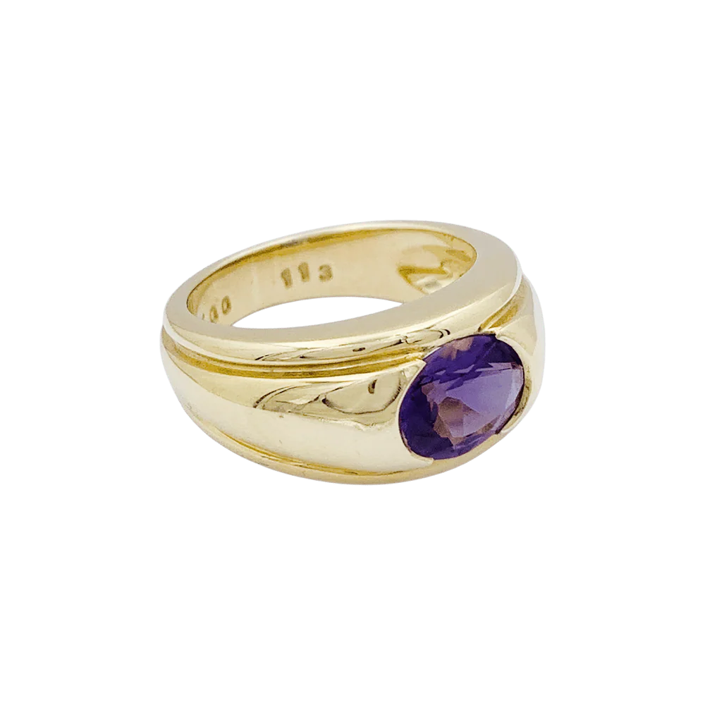 Ring BOUCHERON "Roxane" dome in yellow gold and amethyst - Image 5