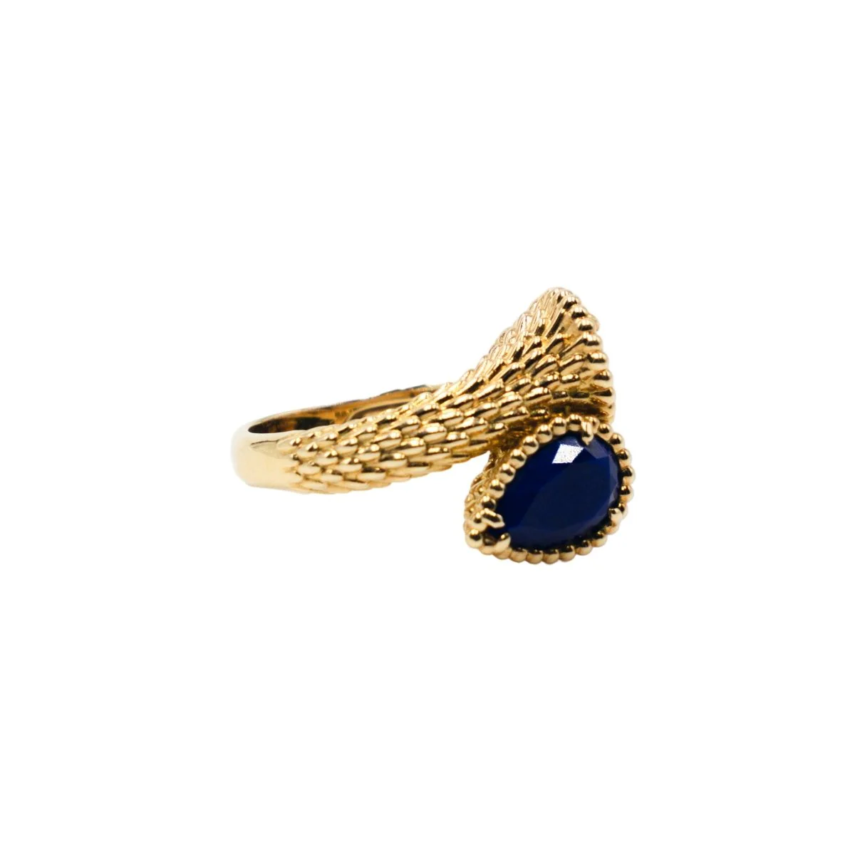BOUCHERON "Toi et Moi Serpent Bohème" ring in yellow gold and lapis lazuli - Image 3