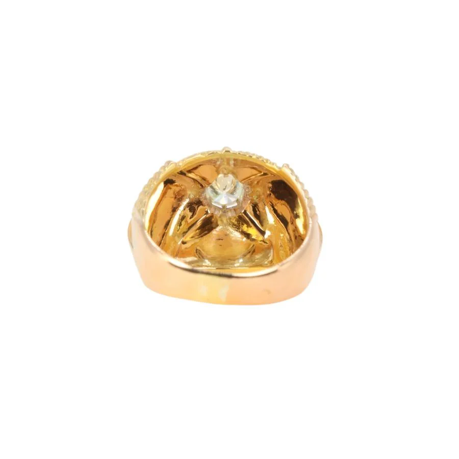 Boule ring in yellow gold and diamond - Image 5