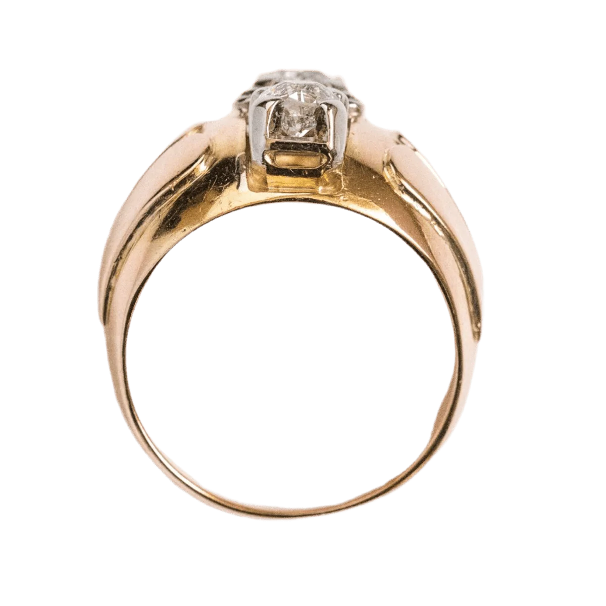 Jonc ring in yellow gold and diamonds - Image 6