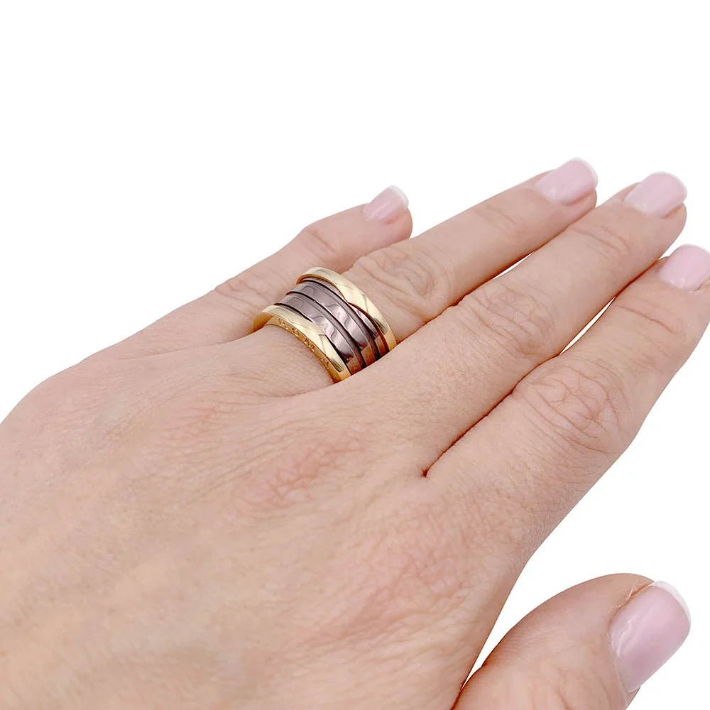 Bulgari ring, "B.Zero1", rose gold, cermet. - Image 6