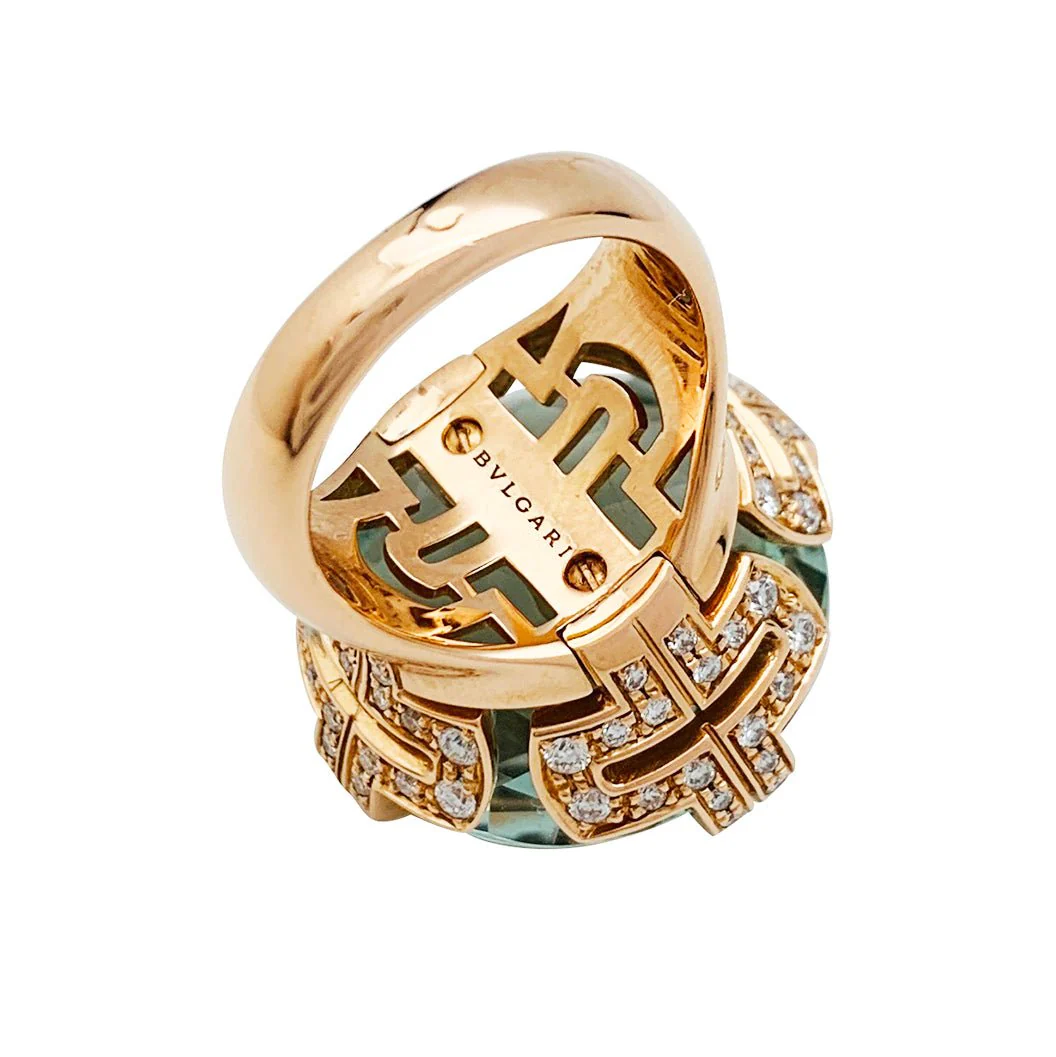 BULGARI "Parentesi Cocktail" ring, prasiolite, diamonds - Image 3