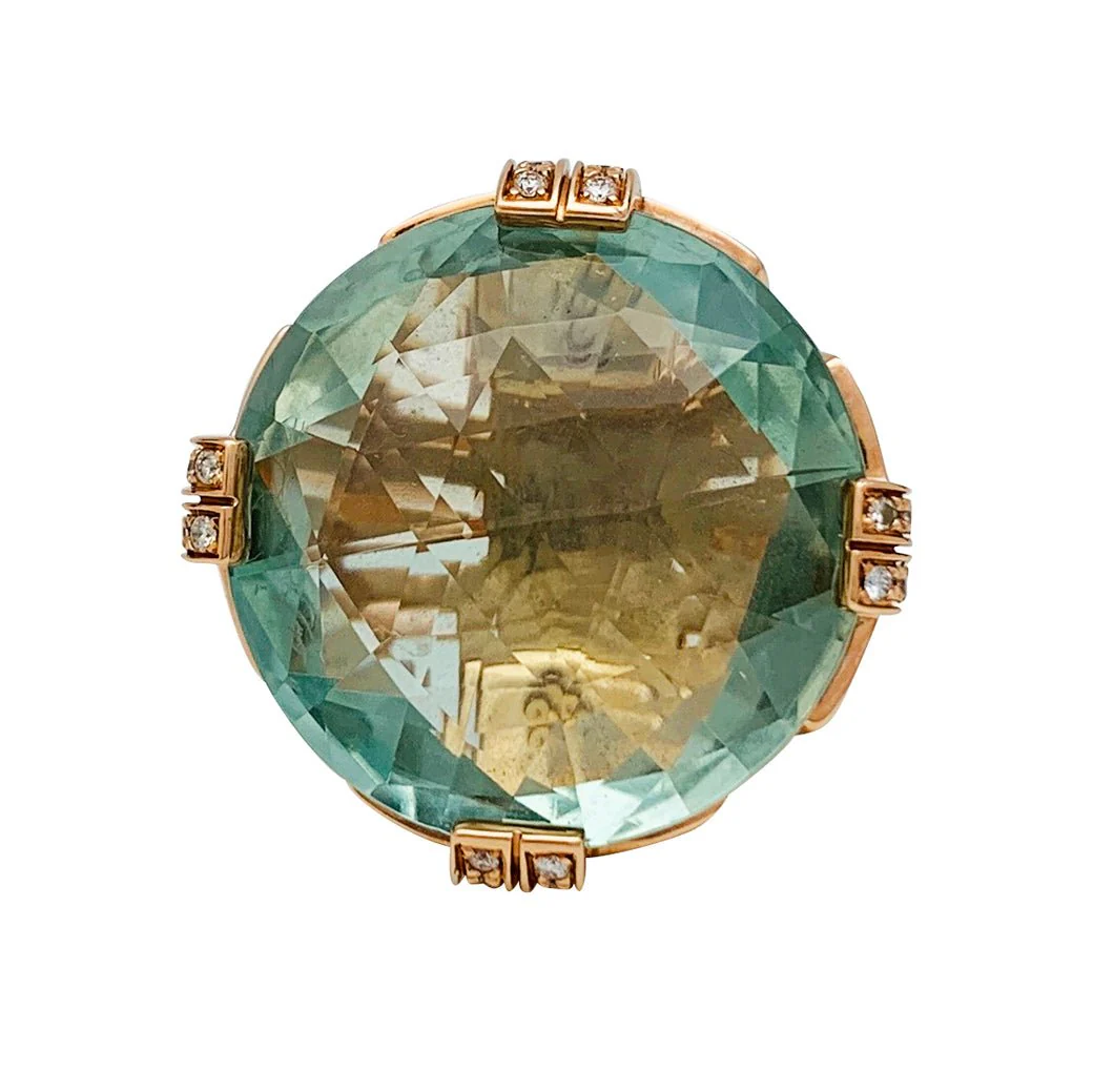 BULGARI "Parentesi Cocktail" ring, prasiolite, diamonds - Image 4