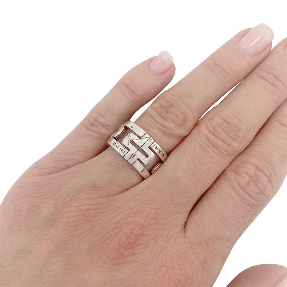 Bulgari ring, "Parentesi", white gold - Image 7