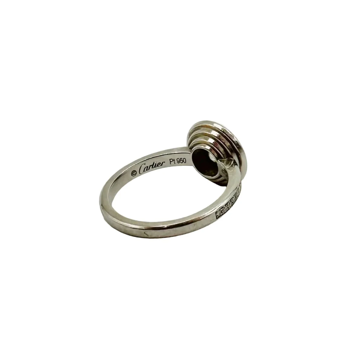 CARTIER "Cartier d'Amour" Solitaire Ring in Platinum and Diamonds - Image 4