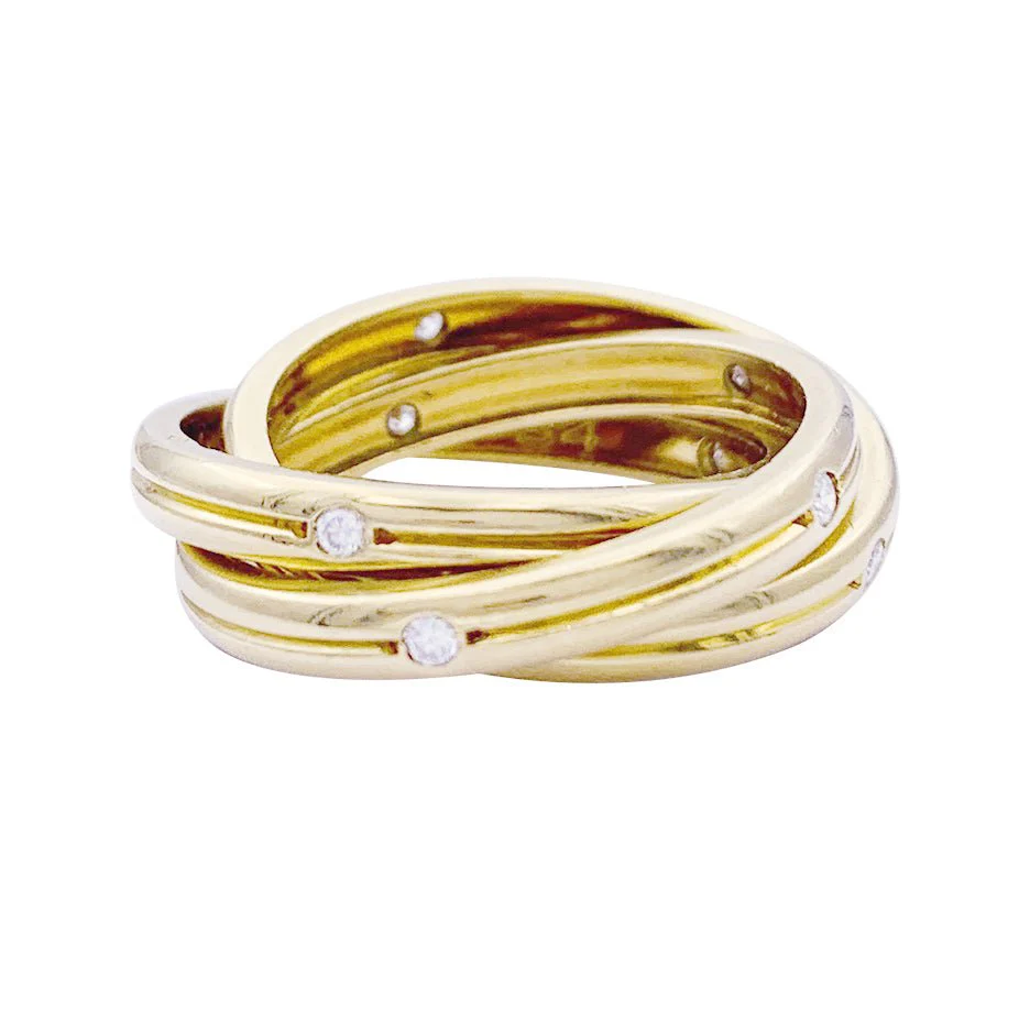 Cartier ring, “Constellation”, yellow gold and diamonds. - Image 5