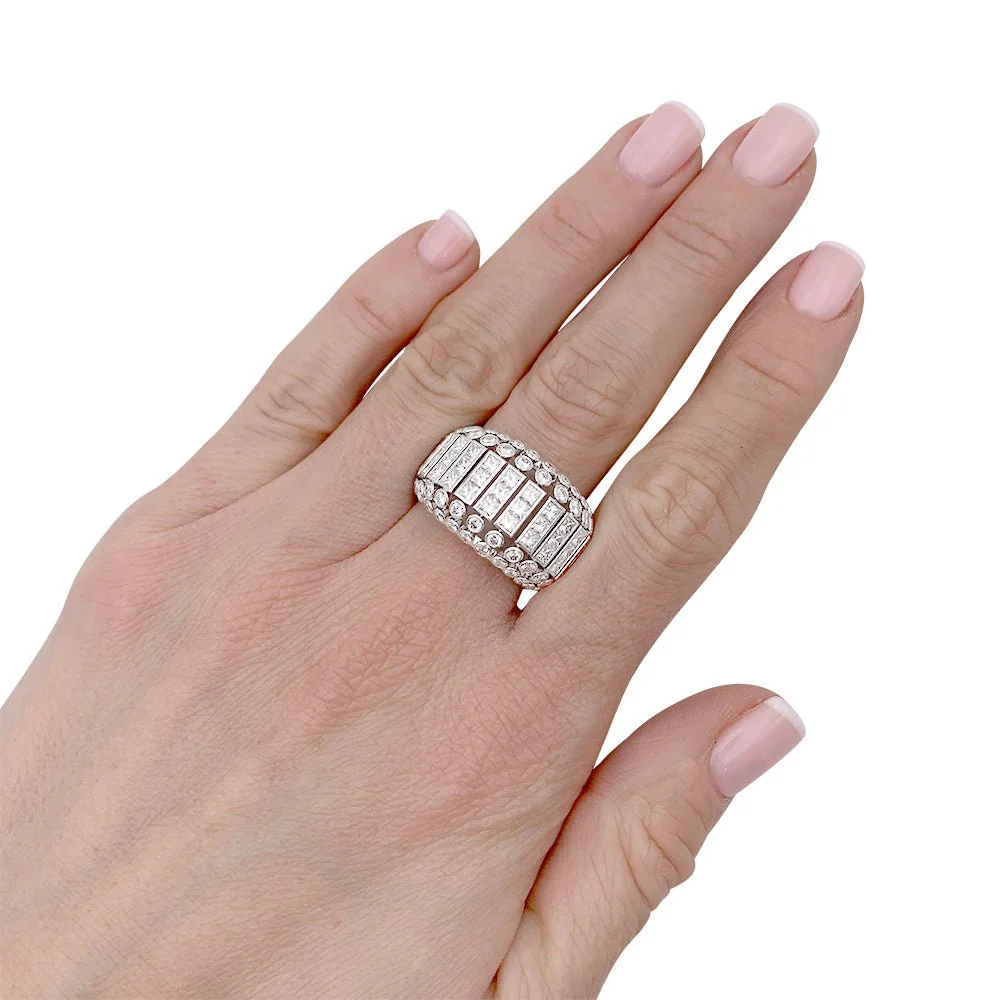 Cartier ring, "Couronne", white gold, diamonds - Image 6