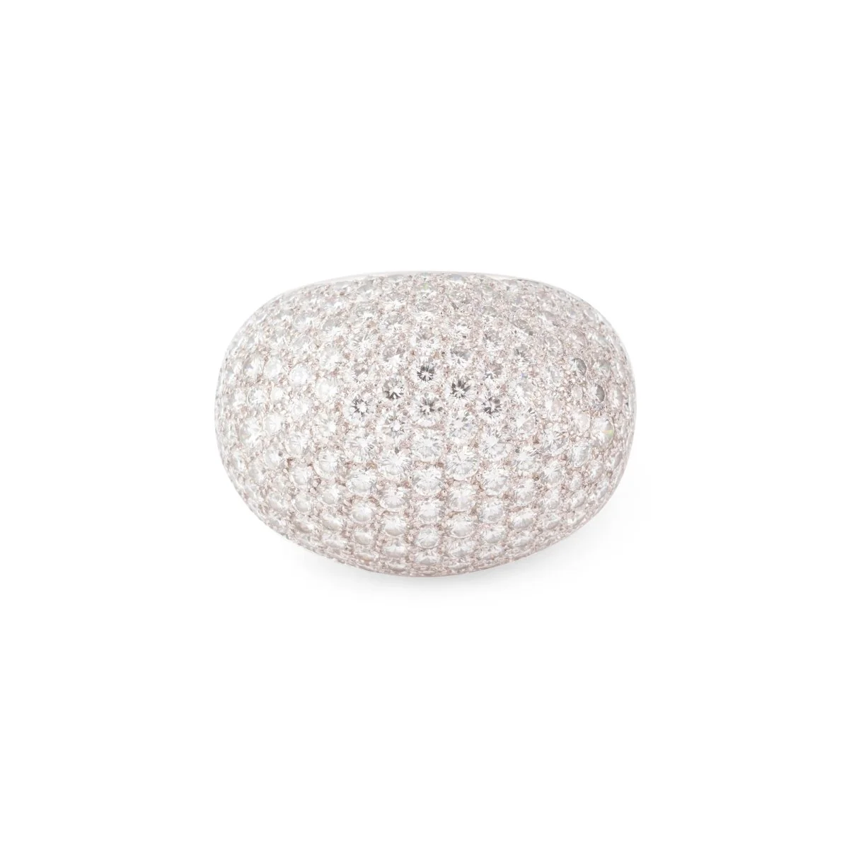 CARTIER "Coussin" ring in platinum and diamonds