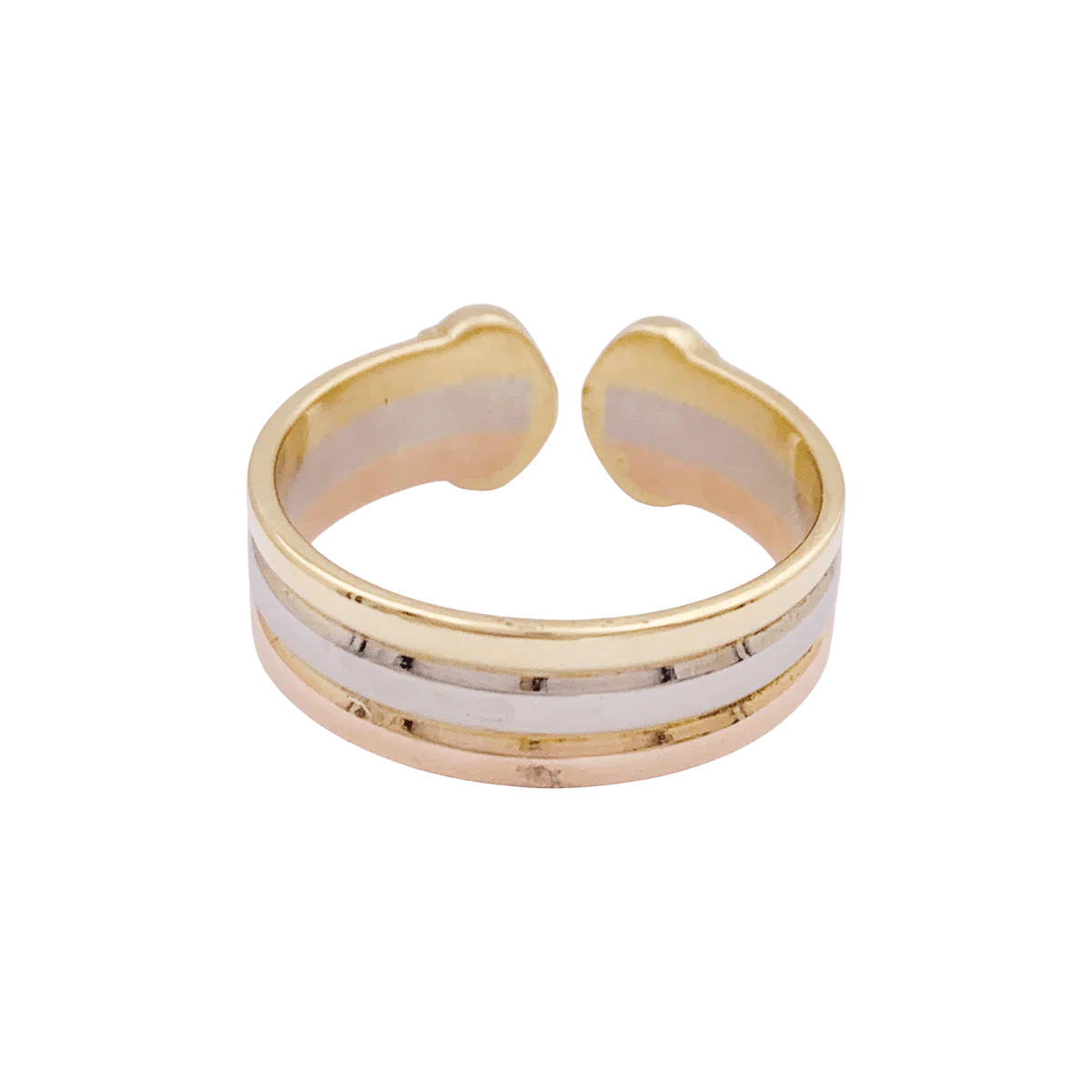 Ring CARTIER "Double C" in yellow gold, white gold and rose gold - Image 5