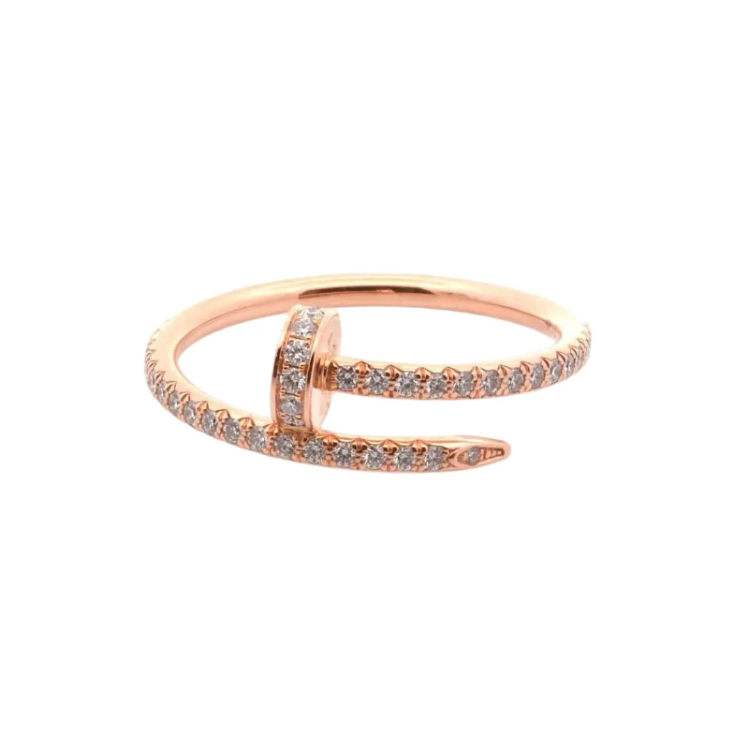 Ring CARTIER "Juste un Clou" wedding band in rose gold and diamonds