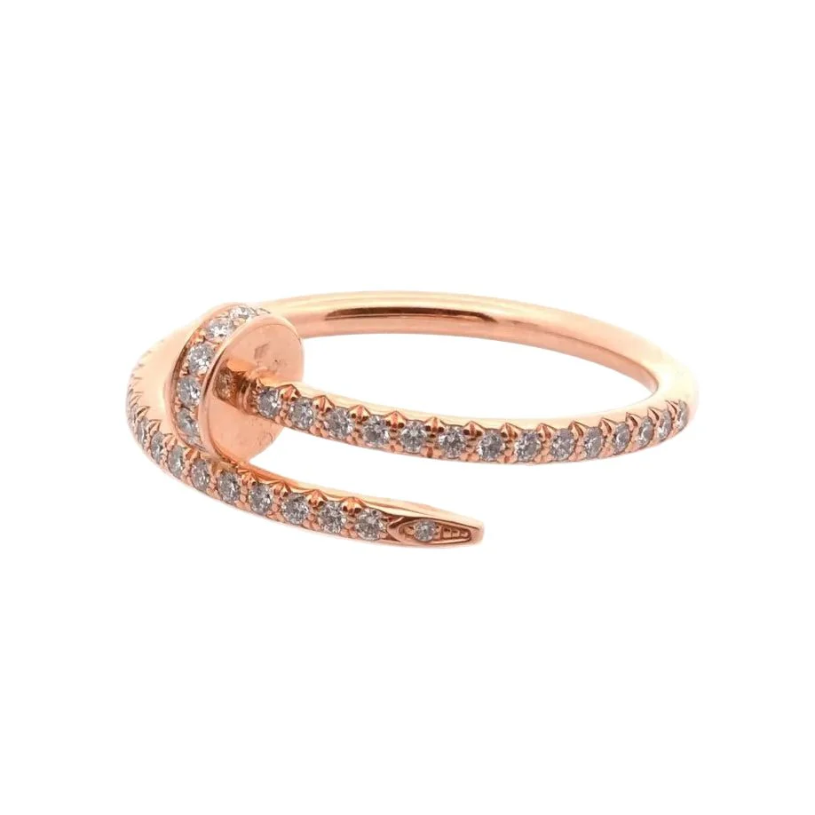 Ring CARTIER "Juste un Clou" wedding band in rose gold and diamonds - Image 2