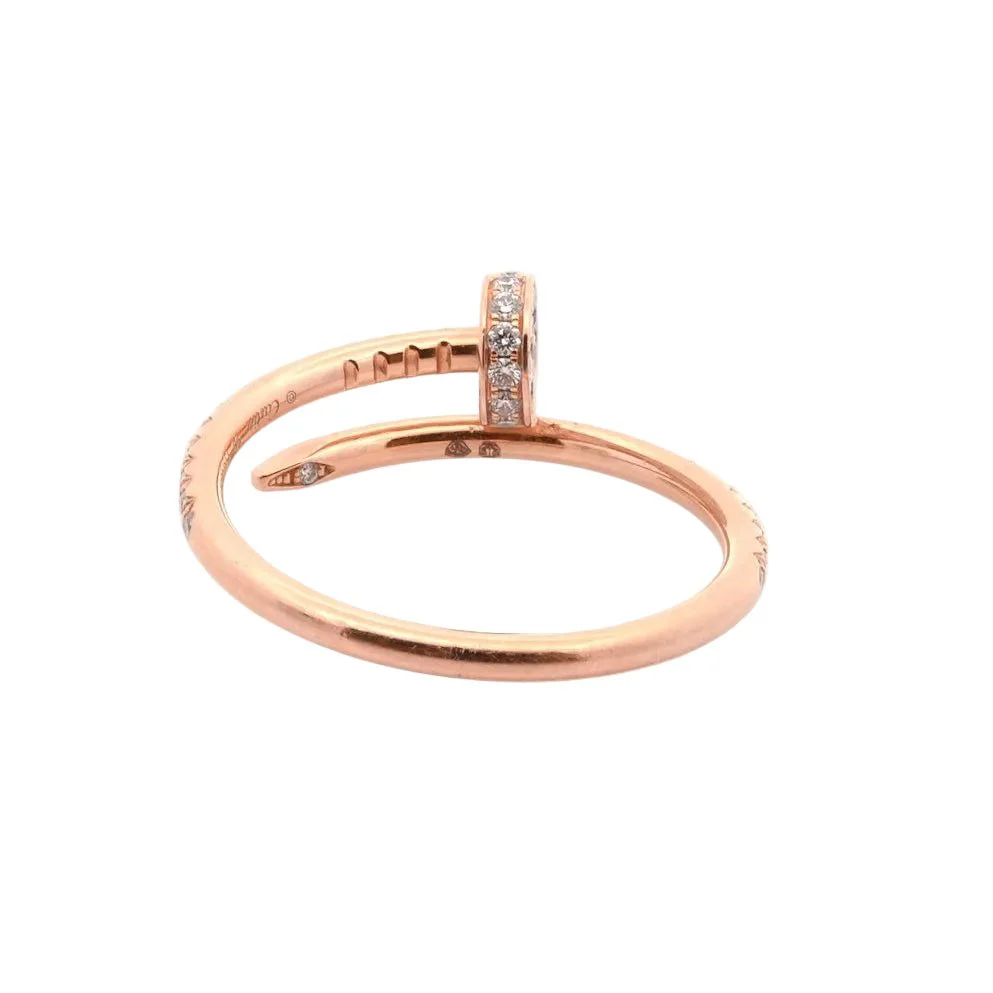 Ring CARTIER "Juste un Clou" wedding band in rose gold and diamonds - Image 3