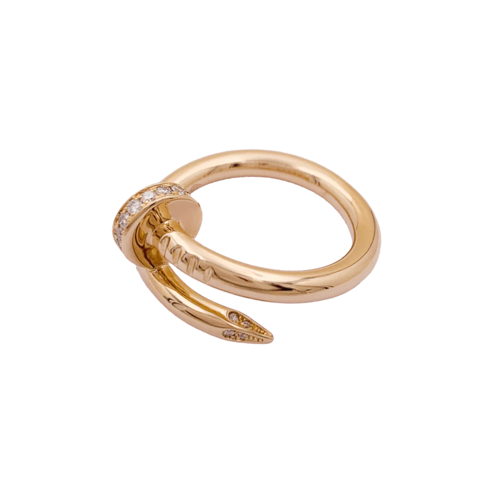 Cartier "Juste un Clou" bangle ring in rose gold and diamonds - Image 3