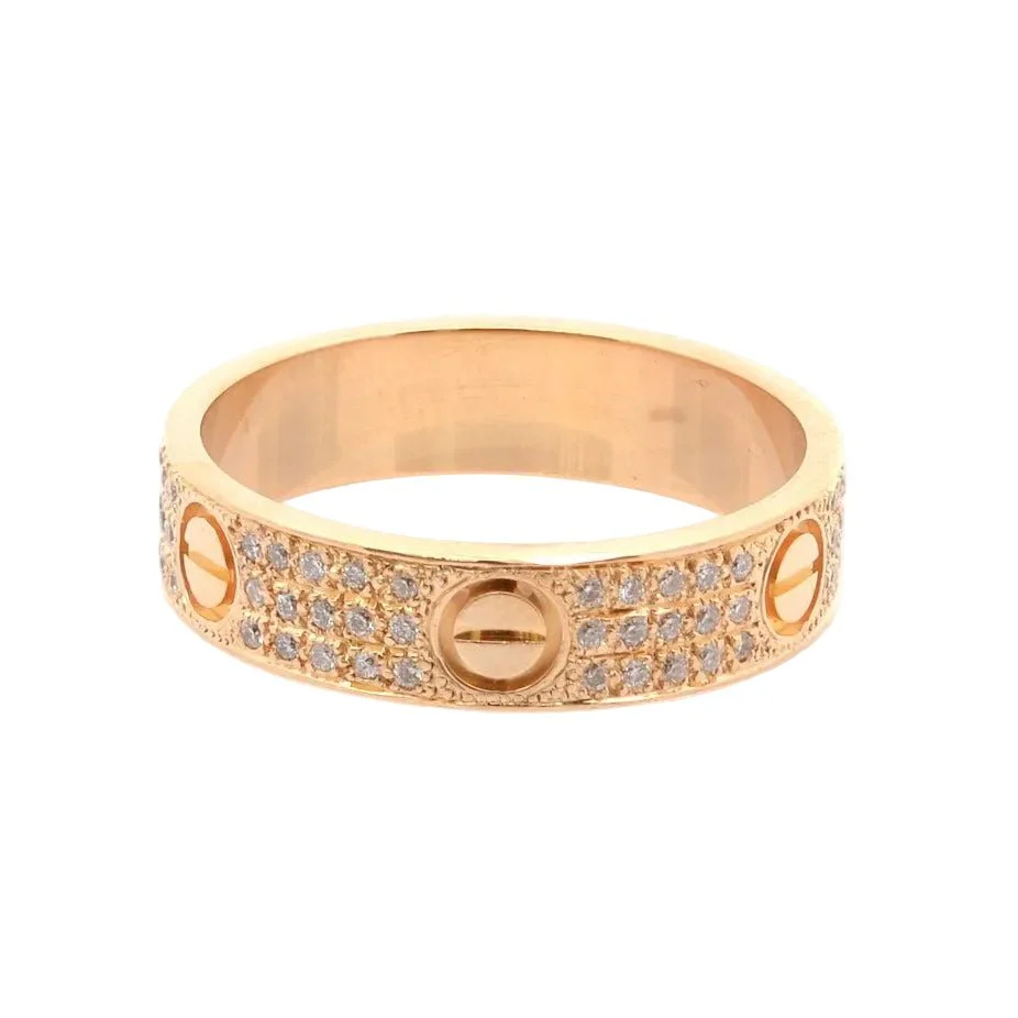 Ring CARTIER "Love" wedding ring in yellow gold and diamonds - Image 3