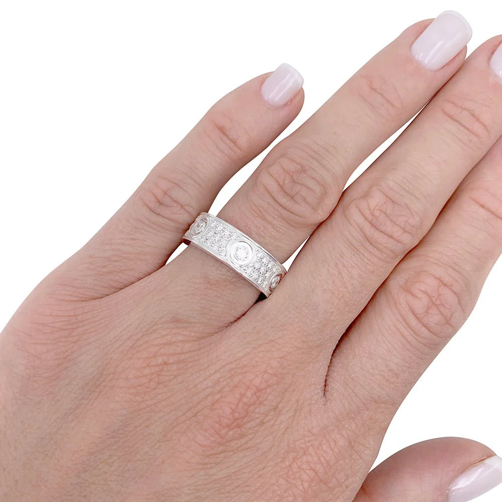 CARTIER “Love” wedding ring in white gold and diamonds - Image 7