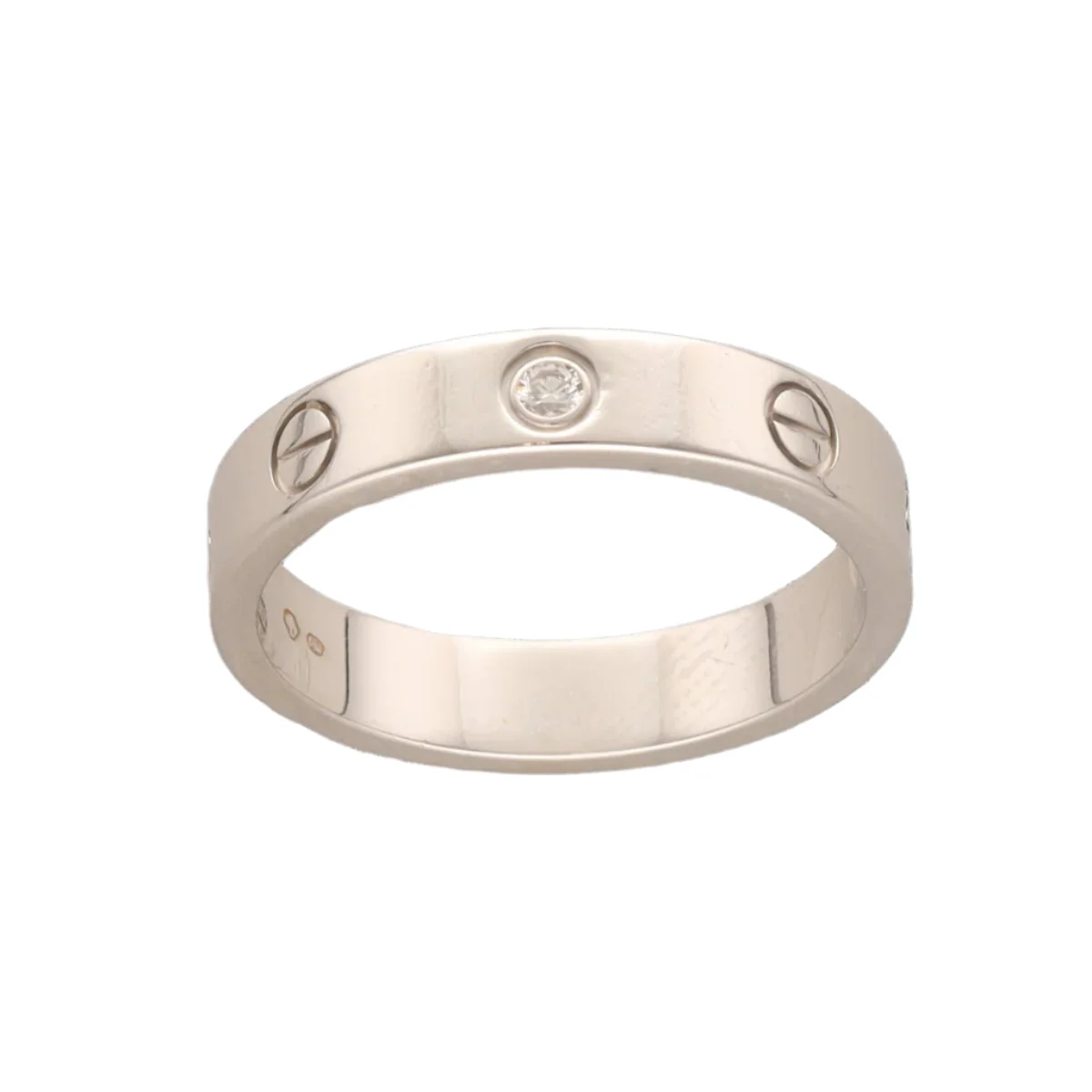 Cartier "Love" Ring in White Gold and Diamonds