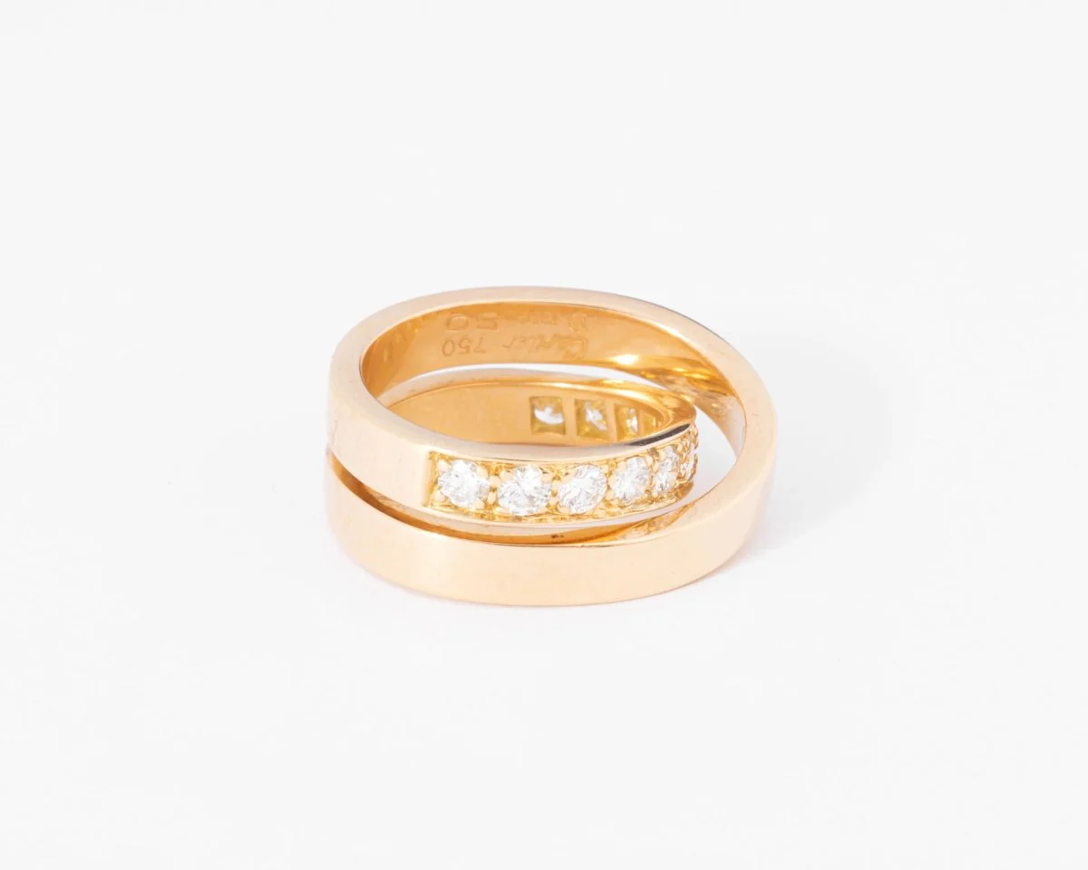Cartier ring, Nouvelle Vague model, yellow gold and diamonds - Image 3