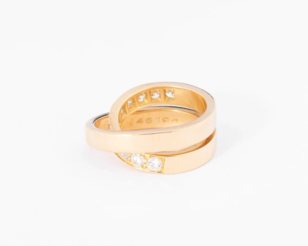 Cartier ring, Nouvelle Vague model, yellow gold and diamonds - Image 4