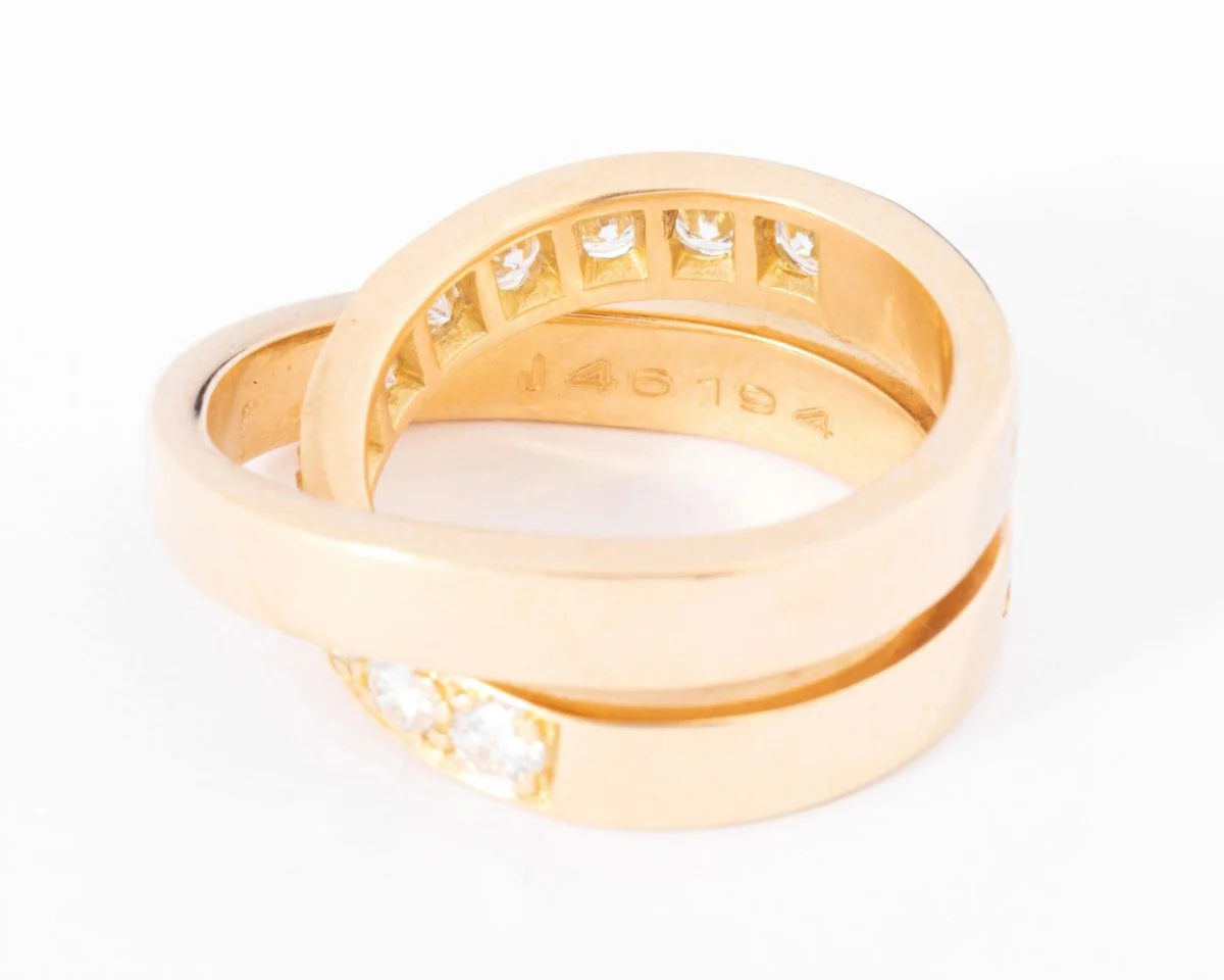 Cartier ring, Nouvelle Vague model, yellow gold and diamonds - Image 5