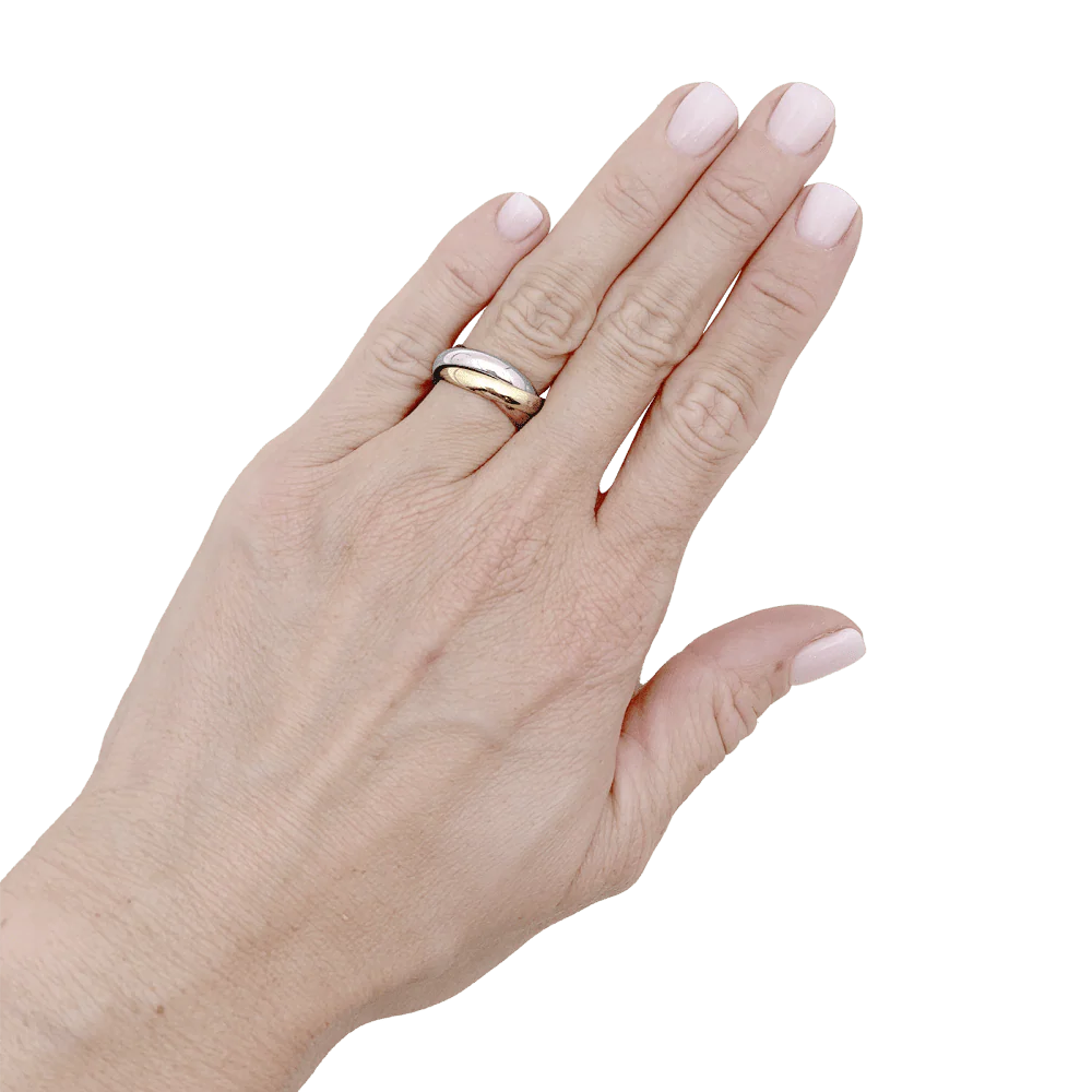 Ring Alliance CARTIER "Trinity" in white gold, yellow gold and rose gold - Image 2