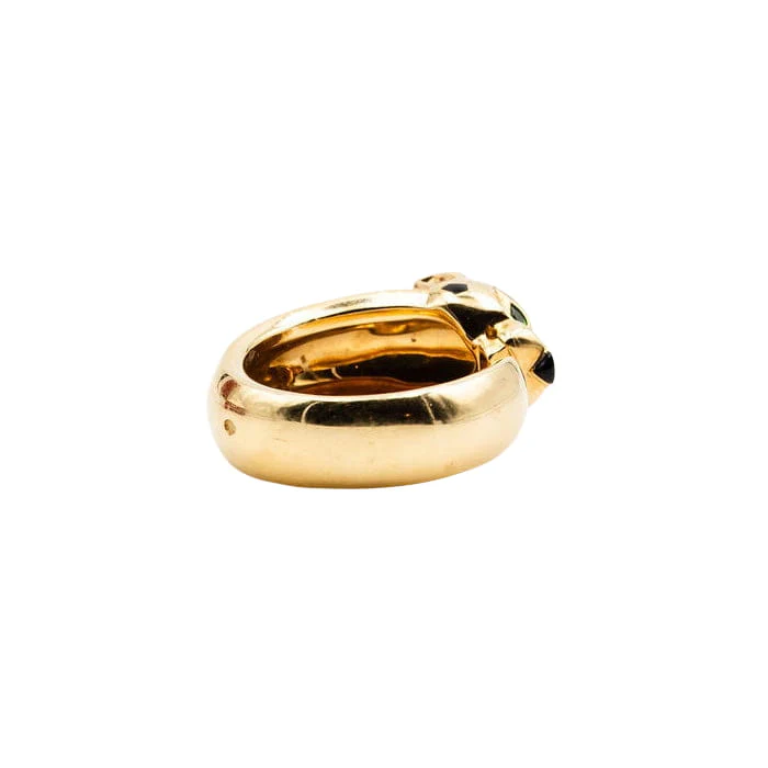 Ring CARTIER "Panthère de Cartier" MM in yellow gold, tsavorite garnets, onyx and black lacquer - Image 6