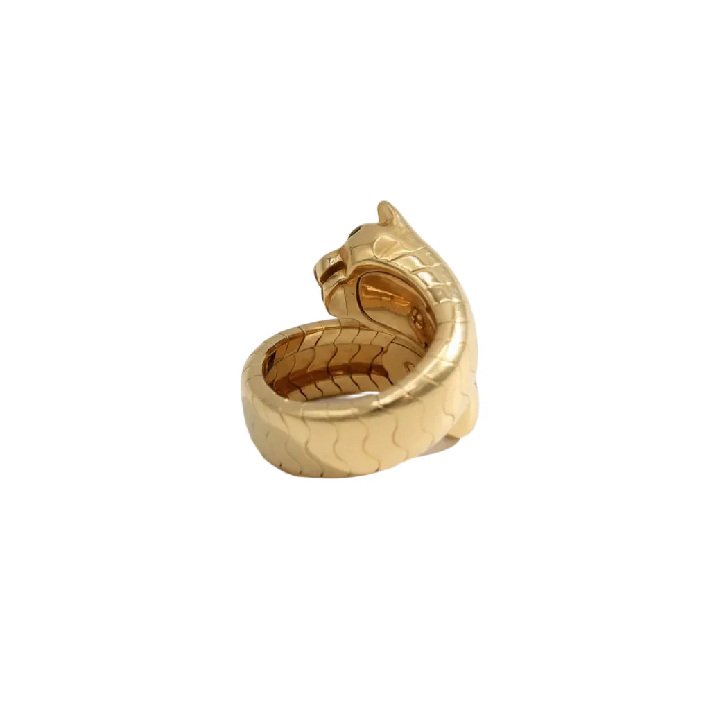 CARTIER "Lakarda" Panthère ring in yellow gold and emeralds - Image 3