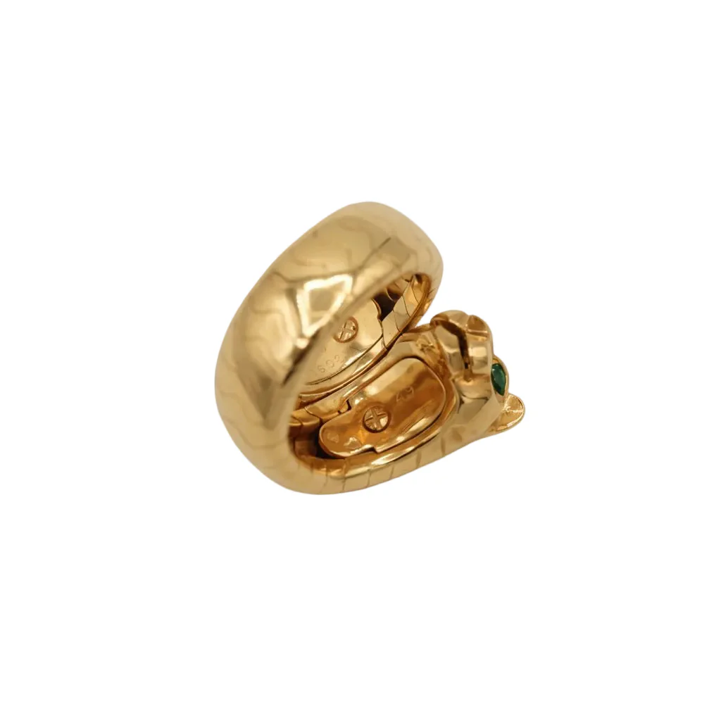 CARTIER "Lakarda" Panthère ring in yellow gold and emeralds - Image 6