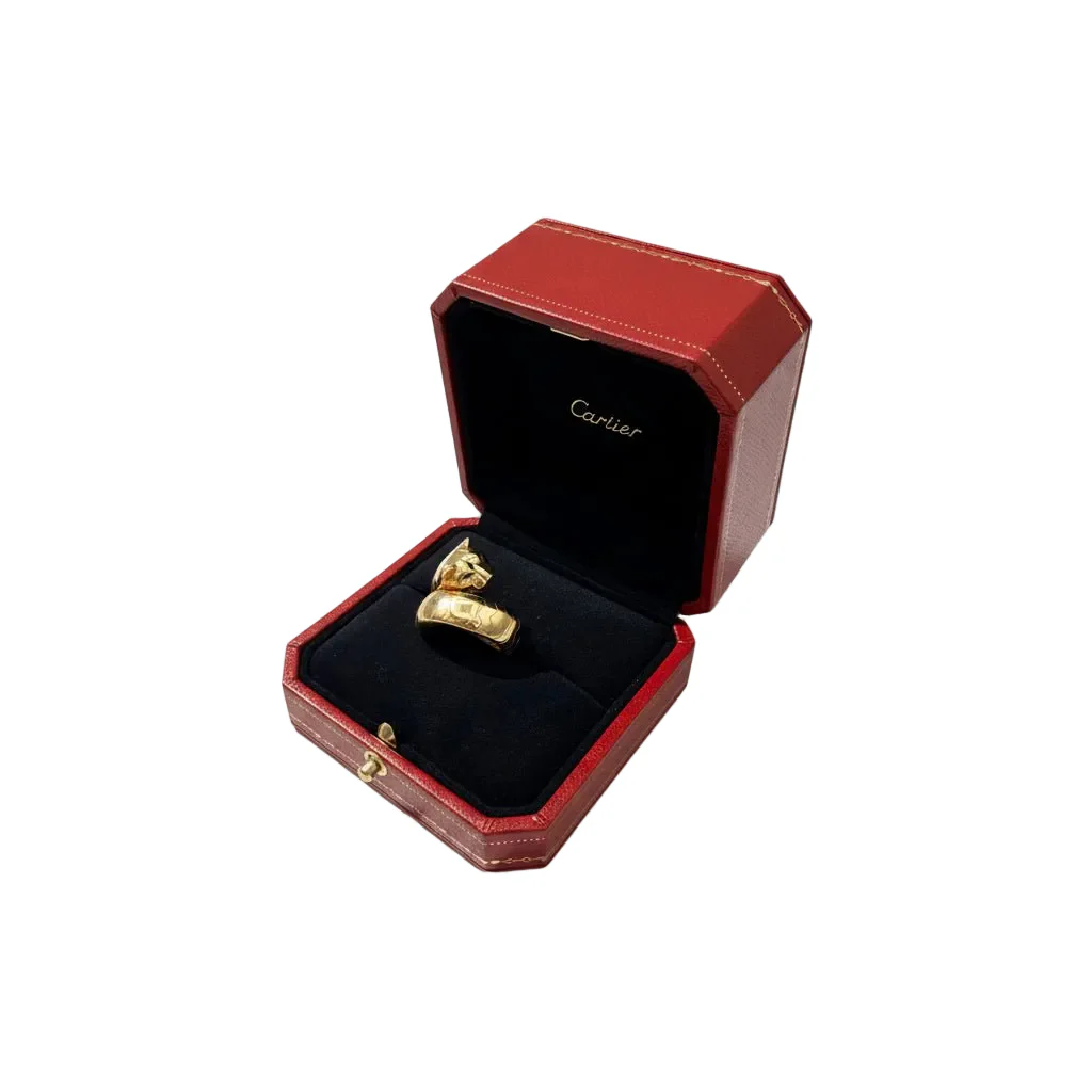 CARTIER "Lakarda" Panthère ring in yellow gold and emeralds - Image 7
