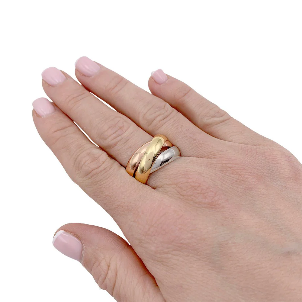 CARTIER “Trinity” wedding ring in three golds - Image 6
